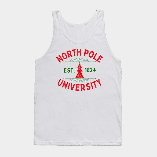 North Pole University Tank Top by OspreyElliottDesigns